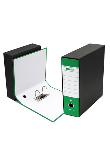 Registratore STARBOX f.to commerciale dorso 8cm verde STARLINE 0201935.VE STARLINE REGISTRATORI A LEVA