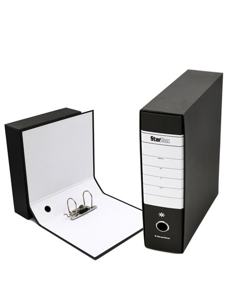 Registratore STARBOX f.to commerciale dorso 8cm nero STARLINE 0201935.NE STARLINE REGISTRATORI A LEVA