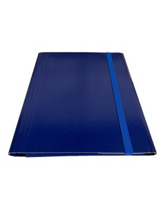 Cartella c/elastico piatto blu dorso variabile Starline CP7BL-STL5400
