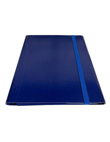 Cartella c/elastico piatto blu dorso variabile Starline CP7BL-STL5400