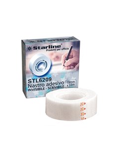NASTRO ADESIVO 19mmx33mt SCRIVIBILE e INVISIBILE Starline 1301STL STARLINE NASTRI ADESIVI