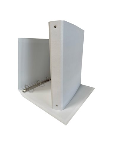 Raccoglitore 4R 30mm 22X30 rivestito in PPL BIANCO KingColor STARLINE CPPL4-30BI