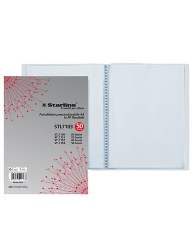 PORTALISTINI PERSONAL. 50 BUSTE IN PPL TRASPARENTE STARLINE XP50T