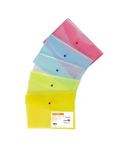 BUSTA CON BOTTONE 22x30cm COLORI ASS. Starline 1318001 ASSORTIS STARLINE CARTELLINE IN PLASTICA CON BOTTONE