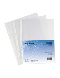 50 BUSTE FORATE 22X30 LISCIO Light Starline X213335 STARLINE BUSTE A PERFORAZIONE UNIVERSALE