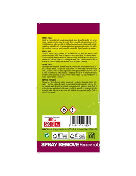 Rimuovi colla spray 400ml Starline A02018