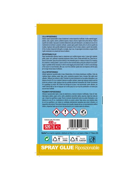 Adesivo spray riposizionabile 400ml Starline A02014