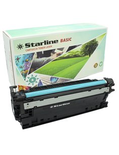 Toner Nero Compatibile Starline BASIC per HP Color LaserJet CP3525 per 5000pag TNHP250B STARLINE TONER RICOSTRUITI
