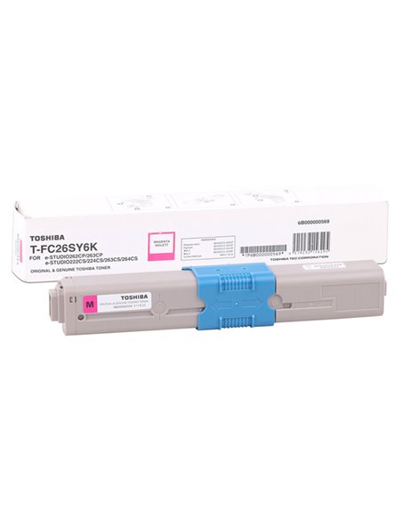 TONER MAGENTA E STUDIO 262CP 222CS 263CS T-FC26SM ALTA CAPACITA' 6B0000001349 TOSHIBA PRODOTTI PER FOTOCOPIATORI