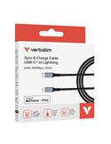 Verbatim Cavo di sincronizzazione e ricarica da  USB-C a Lightning_120 cm 31844