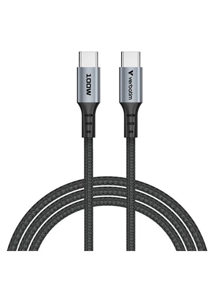 Verbatim Cavo di sincronizzazione e ricarica da USB-C to USB-C _100W_120 cm 31846 VERBATIM ADATTATORI-CAVI-ORGANIZZACAVI