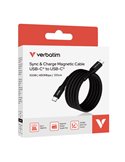 Verbatim Cavo Magnetico Sync Charge USB-C to USB-C 100W  120 cm_Nero 31863