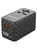 Adattatore da viaggio UTA-06 2x USB-C PD 100W  QC 4+ / 2x USB-A QC 3.0-Verbatim 32121