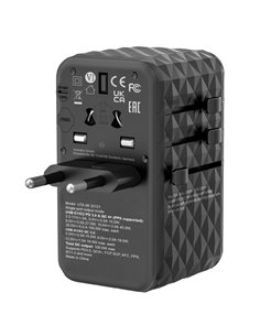 Adattatore da viaggio UTA-06 2x USB-C PD 100W  QC 4+ / 2x USB-A QC 3.0-Verbatim 32121 2