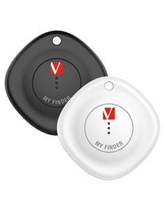 My Finder Nero/Bianco Bluetooth Tracker-Confezione Doppia _Verbatim 32131 VERBATIM ADATTATORI-CARICATORI DA VIAGGIO E FINDER