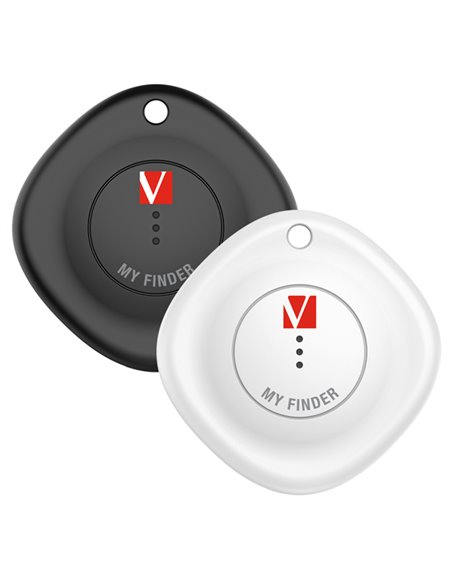 My Finder Nero/Bianco Bluetooth Tracker-Confezione Doppia _Verbatim 32131 VERBATIM ADATTATORI-CARICATORI DA VIAGGIO E FINDER
