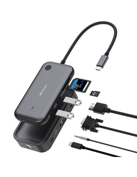 Verbatim Share My Screen 1080p_USB-C Wireless Display adapter con Hub WDA-01 32146