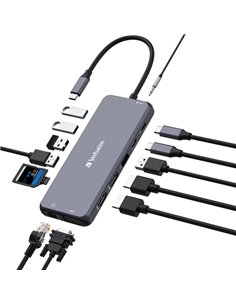 Verbatim USB-C Pro Multiport Hub 14 Port CMH-14 32154 VERBATIM POWERBANK E CARICATORI 2