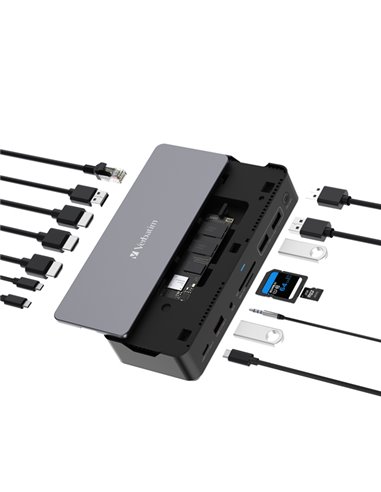 Verbatim USB-C Pro Docking Station 15 Port with SSD slot CDS-15S 32173-1 VERBATIM POWERBANK E CARICATORI