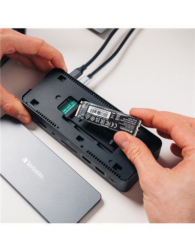 Verbatim USB-C Pro Docking Station 15 Port with SSD slot CDS-15S 32173-1 VERBATIM POWERBANK E CARICATORI
