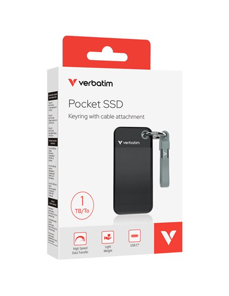 Verbatim Pocket SSD USB 3.2 Gen 2 1TB Nero/Grigio 32190