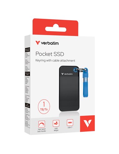 Verbatim Pocket SSD USB 3.2 Gen 2 1TB Nero/Blu 32191