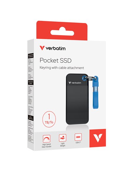 Verbatim Pocket SSD USB 3.2 Gen 2 1TB Nero/Blu 32191
