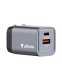 Adattatore da viaggio GNC-35- 1x USB-C PD 35W, 1x USB-A QC 3.0-35W-Verbatim 32200