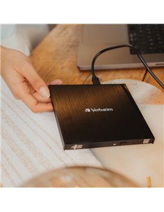 Masterizzatore CD/DVD slimline esterno con connessione USB-C-Verbatim 43886 VERBATIM MASTERIZZATORI 2