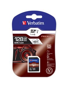 SECURE DIGITAL CARD PREMIUM SDXC Class 10/UHS-1 128GB 44025 VERBATIM SCHEDE MEMORIA