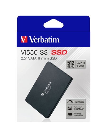 Verbatim SSD Interno Vi550 SATA III 2.5'' SSD 512GB 49352 VERBATIM HARD DISK