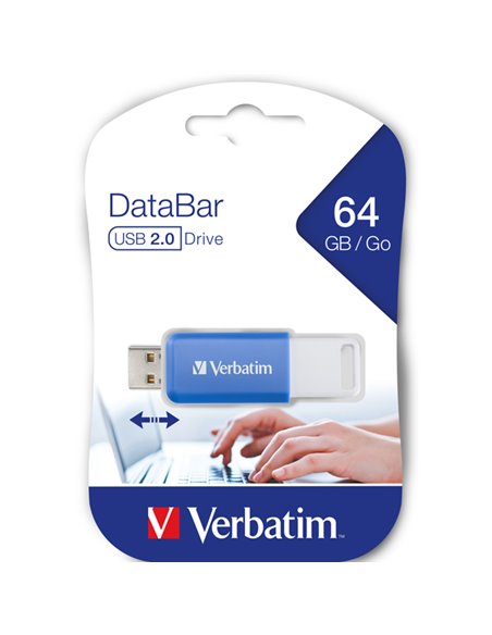 Verbatim V DataBar USB 2.0 Drive Blu 64GB 49455 VERBATIM CHIAVETTE USB