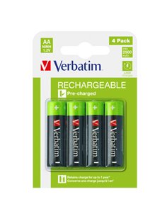 Verbatim 4 Batterie /HR6 AA Ricaricabili 49517 VERBATIM PILE