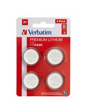 BLISTER 4 MICROPILE A PASTIGLIA CR2430 LITIO 3V VERBATIM 49534