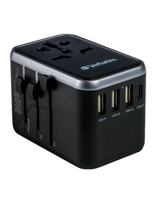 Adattatore da viaggio UTA-04 PD61W / QC / 3xUSB / 2xType-C Verbatim 49546