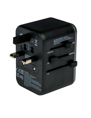 Adattatore da viaggio UTA-04 PD61W / QC / 3xUSB / 2xType-C Verbatim 49546