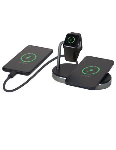 Verbatim Supporto di ricarica 3-in-1 WCS-02 Ricarica via cavo e wireless 49556