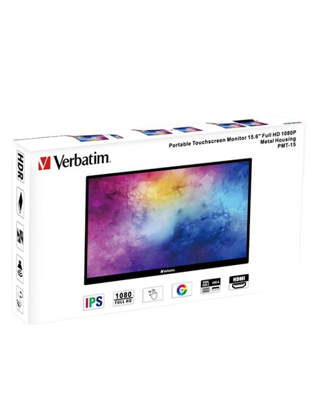 Verbatim Monitor Portatile 17" Touchscreen Full HD 1080p 49593