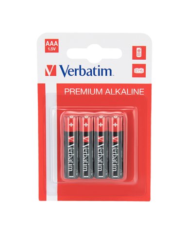 SCATOLA 4 PILE AAA ALKALINE MINI STILO 49920 VERBATIM PILE