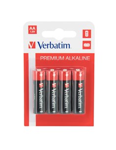 SCATOLA 4 PILE AA ALKALINE STILO 49921 VERBATIM PILE