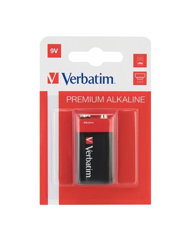 PILA 9V ALKALINE TORCIA 49924 VERBATIM PILE