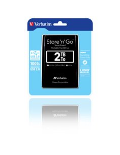 HARD DISK PORTATILE STORE 'N' GO USB 3.0 DA 2TB BLACK 53177 VERBATIM HARD-DISK ESTERNI