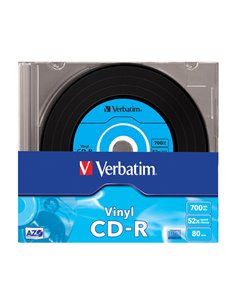 SCATOLA 10 CD-R DATALIFEPLUS DATA VINYL SLIM 1X-52X 700 MB AZO COLOUR 43426 VERBATIM CD/DVD/BLU-RAY