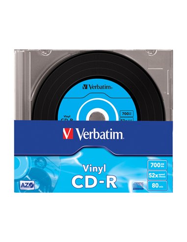SCATOLA 10 CD-R DATALIFEPLUS DATA VINYL SLIM 1X-52X 700 MB AZO COLOUR 43426 VERBATIM CD/DVD/BLU-RAY