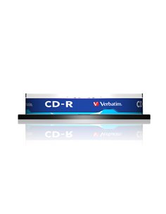 SCATOLA 10 CD-R DATALIFE SPINDLE 1X-52X 700MB SERIGRAFATO CRYSTAL 43437 VERBATIM CD/DVD/BLU-RAY