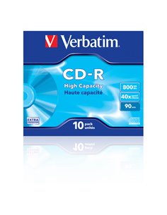 SCATOLA 10 CD-R DATALIFE JEWEL CASE 1X-40X 800MB SERIGRAFATO 43428 VERBATIM CD/DVD/BLU-RAY