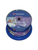 SCATOLA 50 DVD+R 4.7GB / 120' STAMPABILE WIDE PRINT NO ID NR. SPINDLE 43512