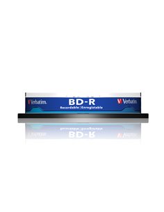 SCATOLA 10 DVD BLU RAY BD-R SL 25GB 6X SPINDLE MABL WHITE/BLU 43742 VERBATIM CD/DVD/BLU-RAY 2
