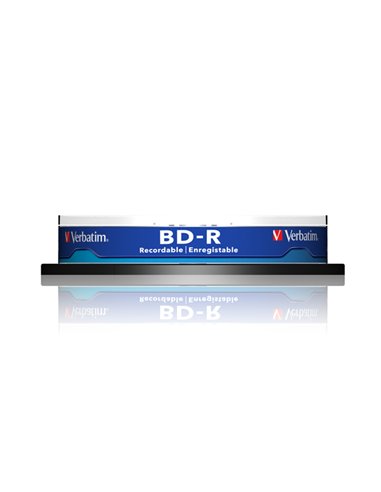 SCATOLA 10 DVD BLU RAY BD-R SL 25GB 6X SPINDLE MABL WHITE/BLU 43742 VERBATIM CD/DVD/BLU-RAY