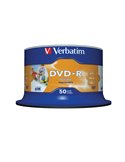 SCATOLA 50 DVD-R SPINDLE BULK 16X 4.7GB 120MIN. STAMPABILE WIDE MATT INKJET 43533
